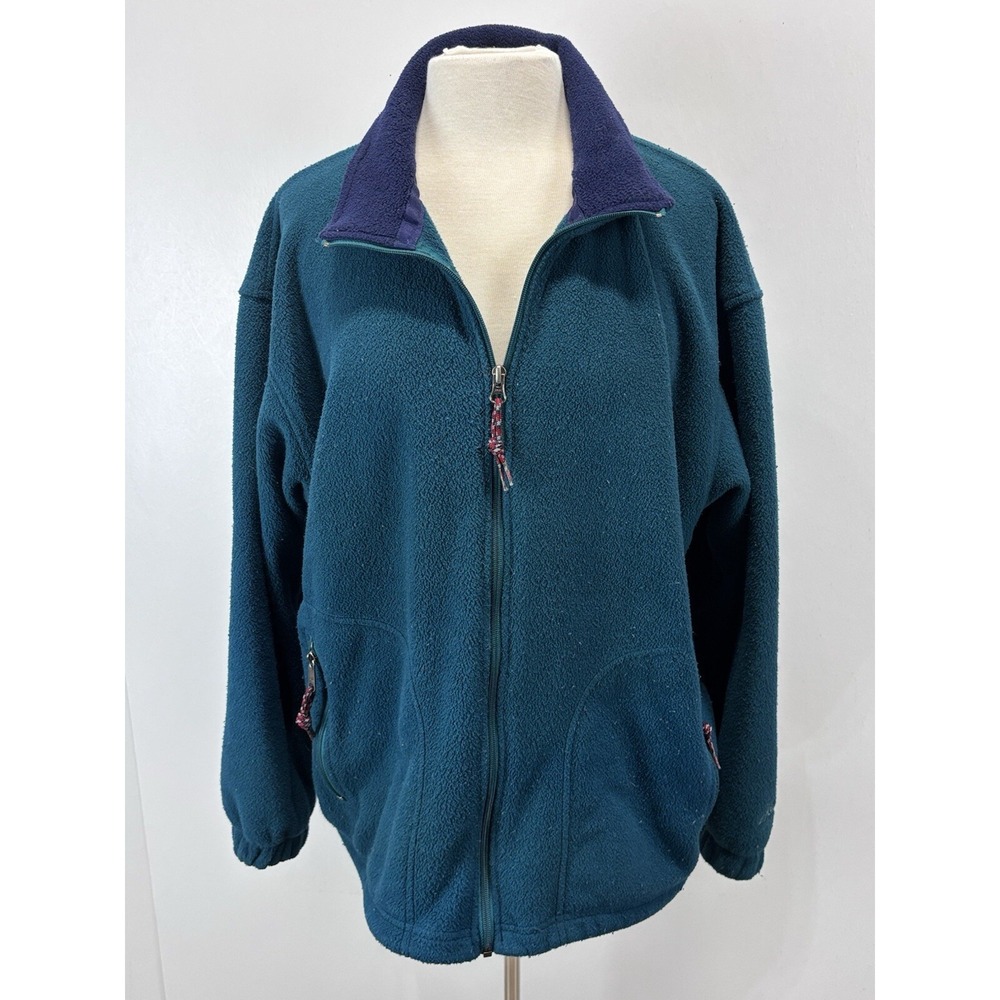 Vtg EMS Eastern Mountain Sports Plates Fleece Jacket Sz X-Large Women Made USA